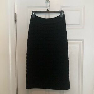 Scarlett Nite Black Ruched Pencil Skirt for Work